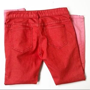 Free People Ombré Print Skinny Ankle Denim